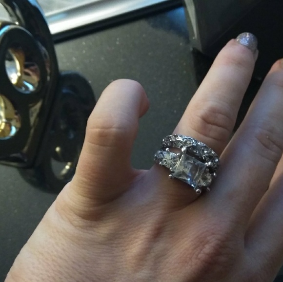 Princess S925 cut vacation wedding set - Picture 5 of 6